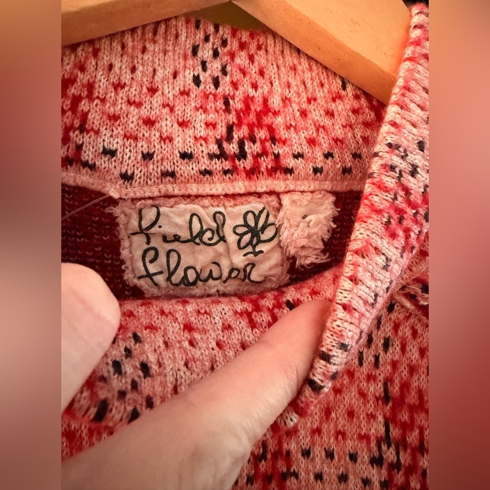 Anthropologie Field Flower plaid pullover sweater - Picture 4 of 5